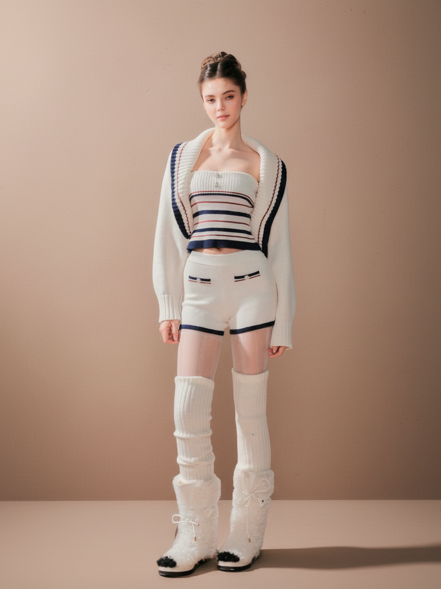 3ピース ニットセットアップ[m218]