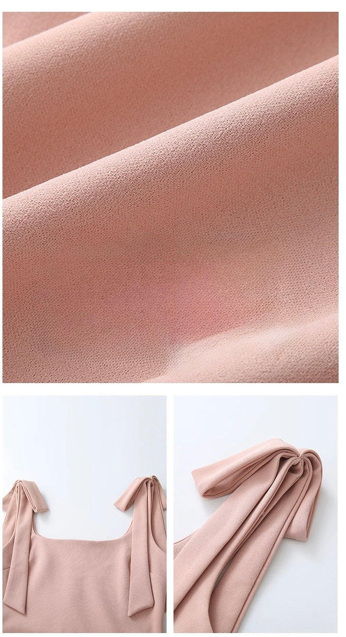 リボンストラップAラインロングドレス［m155］