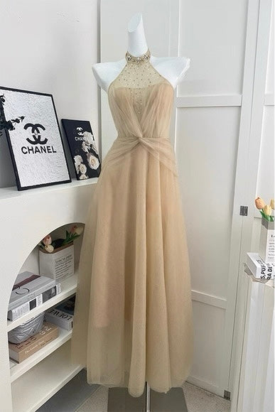 リボンチュール・フレアロングドレス[m251]