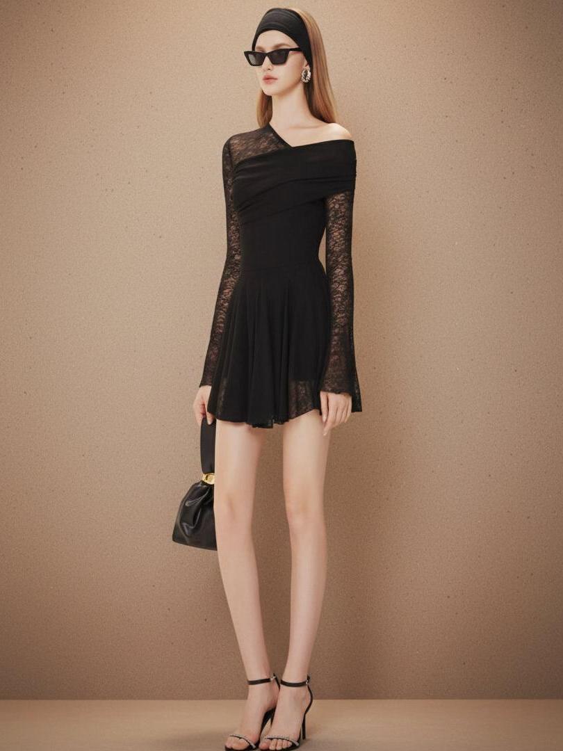 ワンショルダーレースワンピース 1640800001207_0203.jpg