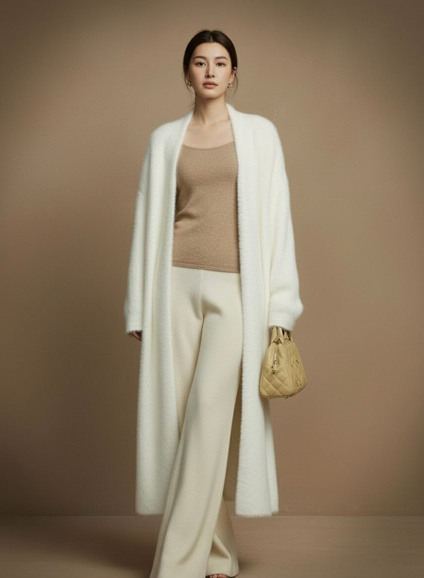 プレミアムシャギーニット・ロングカーディガン[m213]