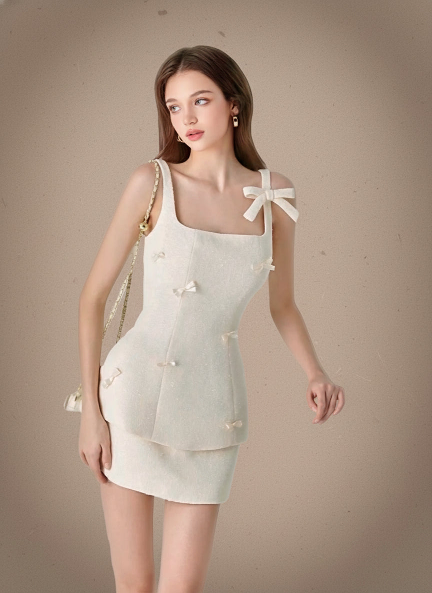 リボンディテールセットアップドレス［m035］