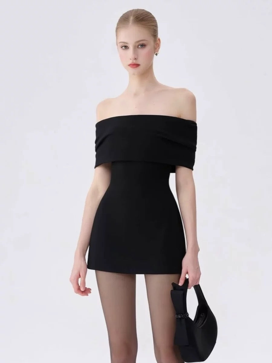 オフショルダー・ミニドレス[m243]
