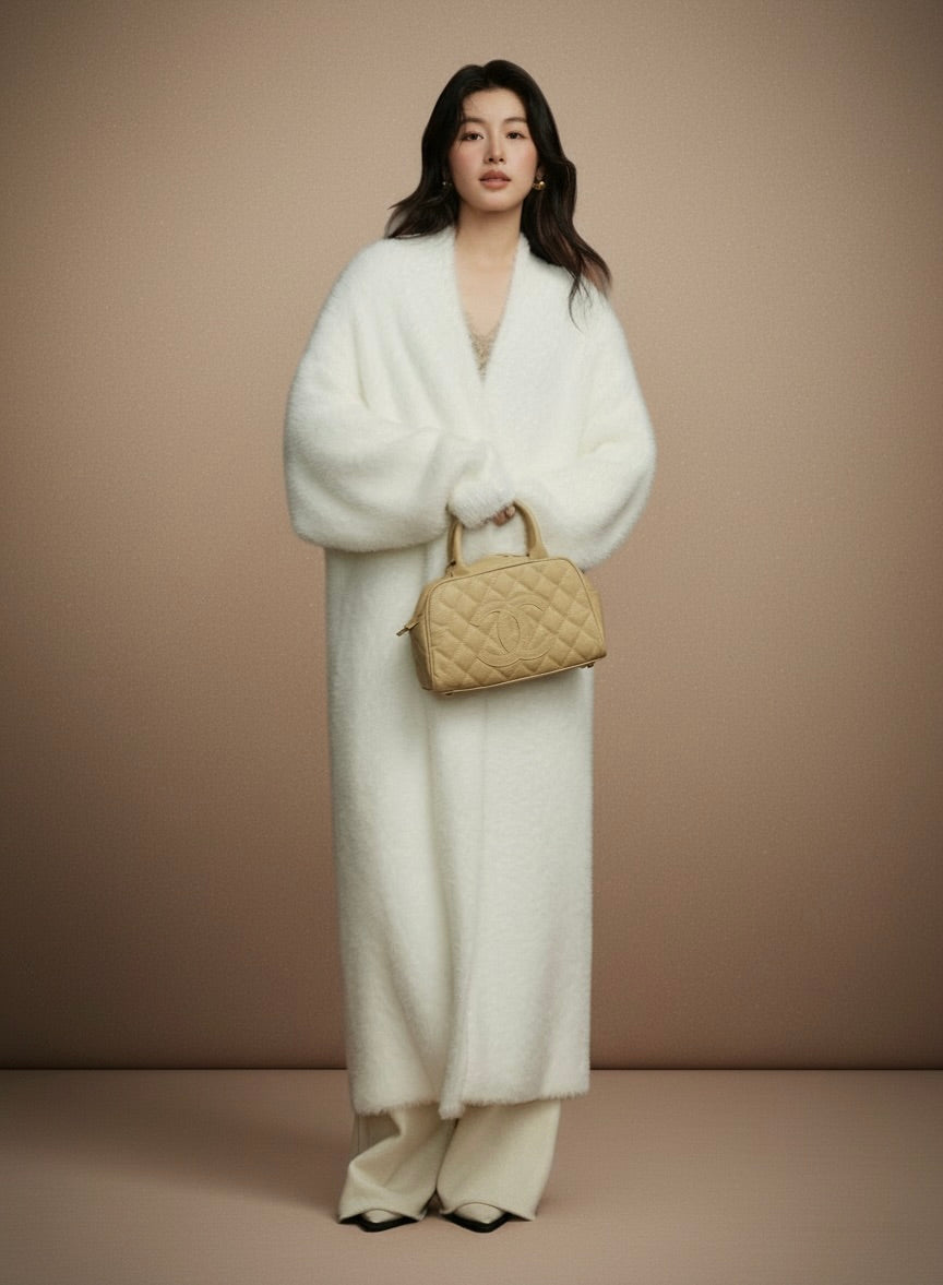 プレミアムシャギーニット・ロングカーディガン[m213]