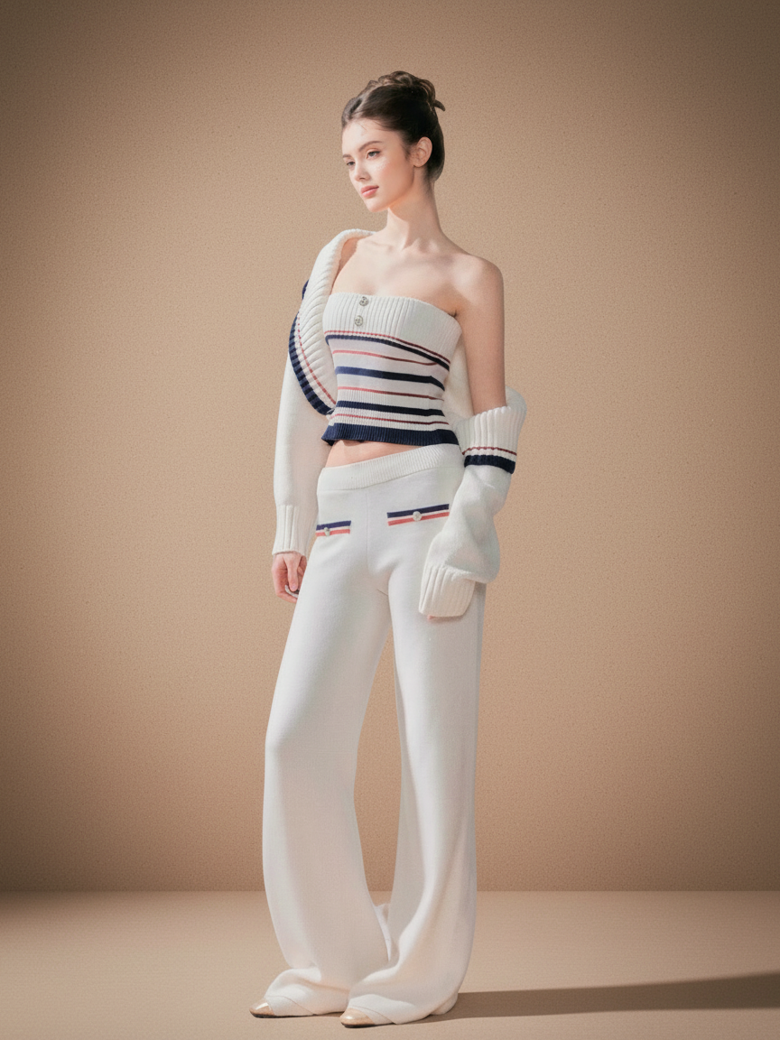 3ピース ニットセットアップ[m218]