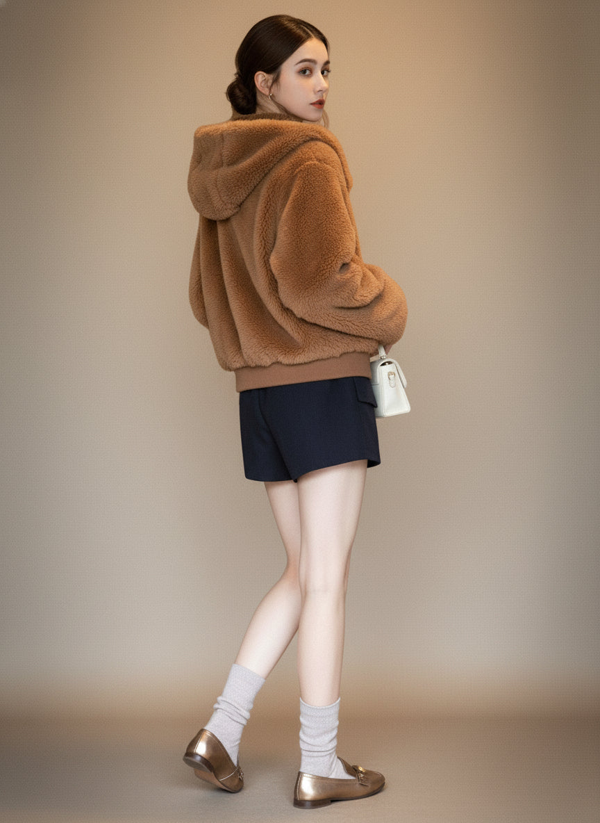 プレミアムラビットタッチ・スタンドカラージャケット[m212]