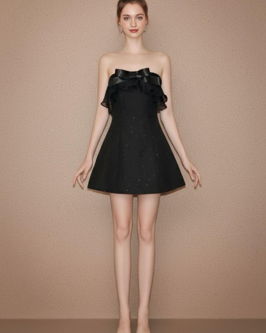 グリッターツイードビスチェドレス［m148］