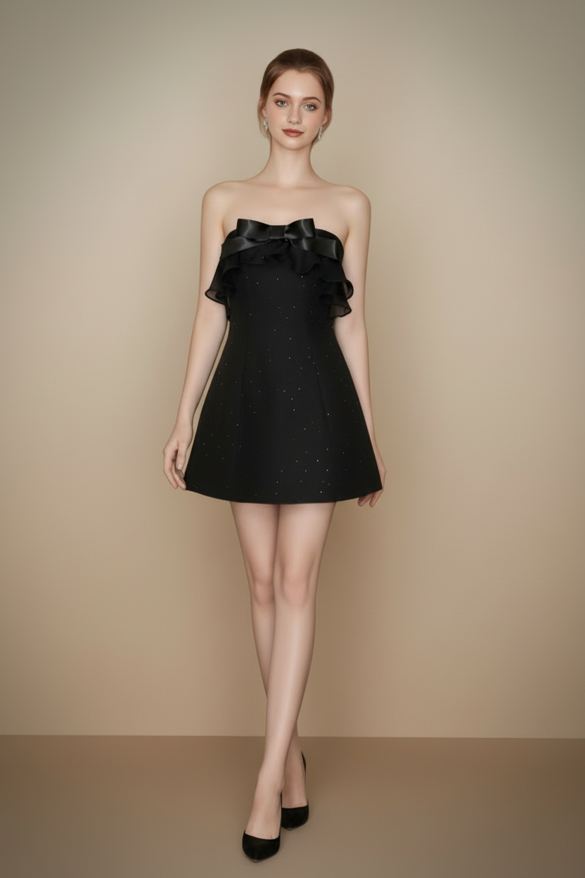 グリッターツイードビスチェドレス［m148］