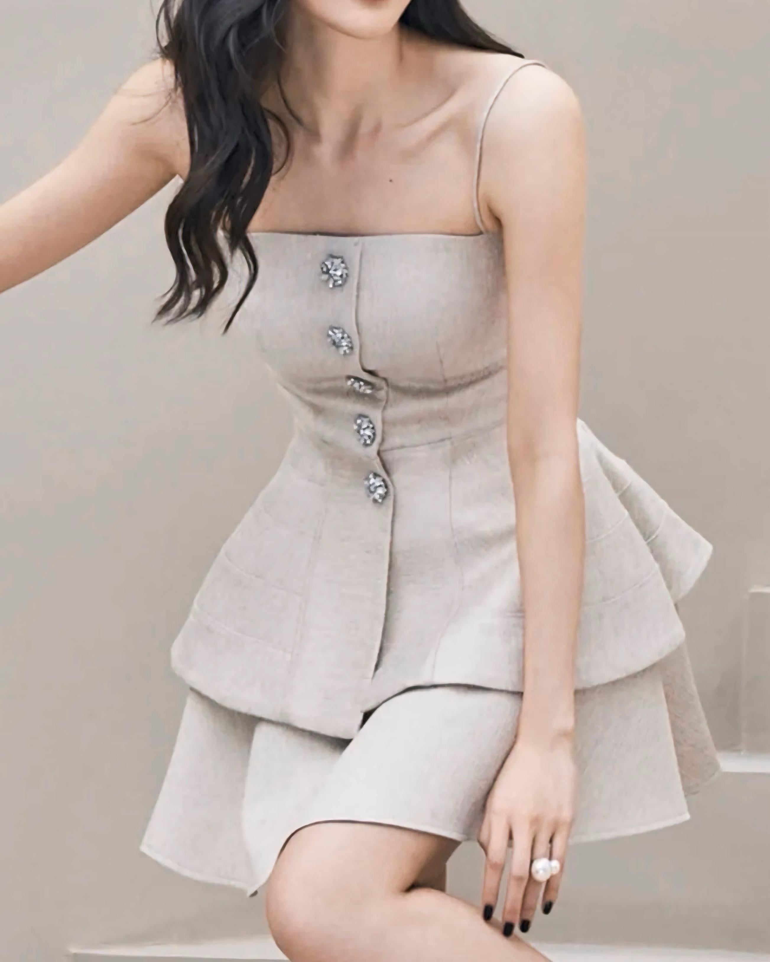 ツイードライクペプラムセットアップ［m127］