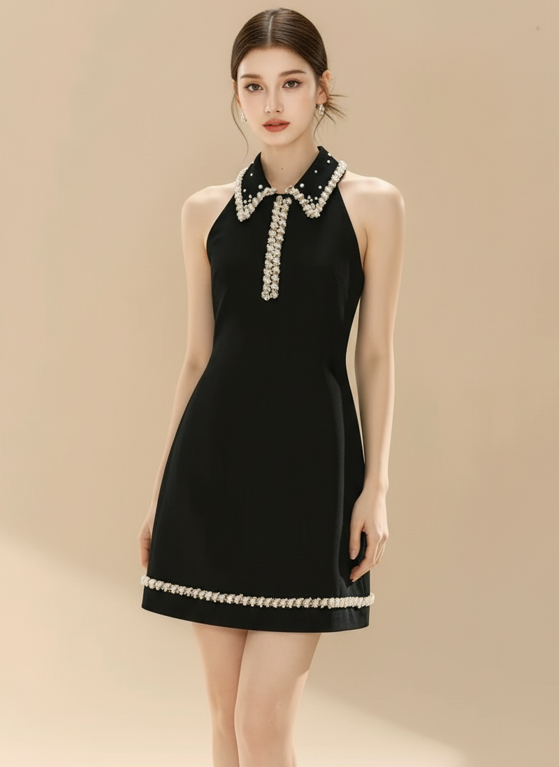 パールラインノースリーブミニドレス［m150］