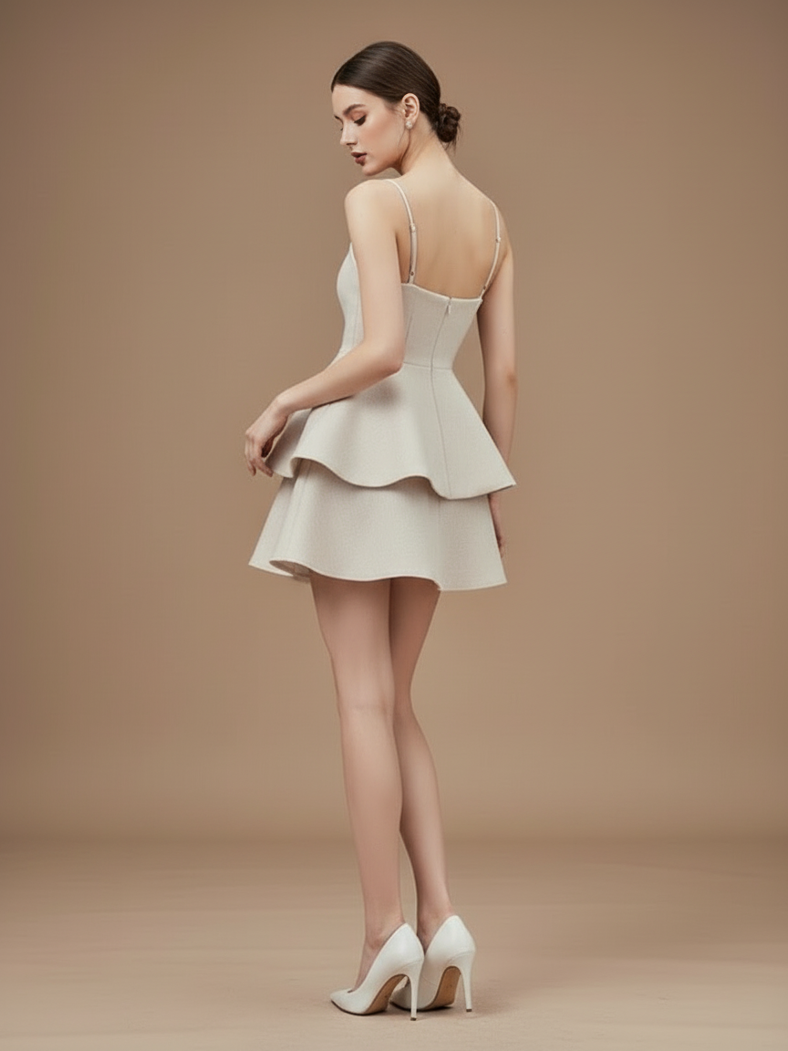 ツイードライクペプラムセットアップ［m127］