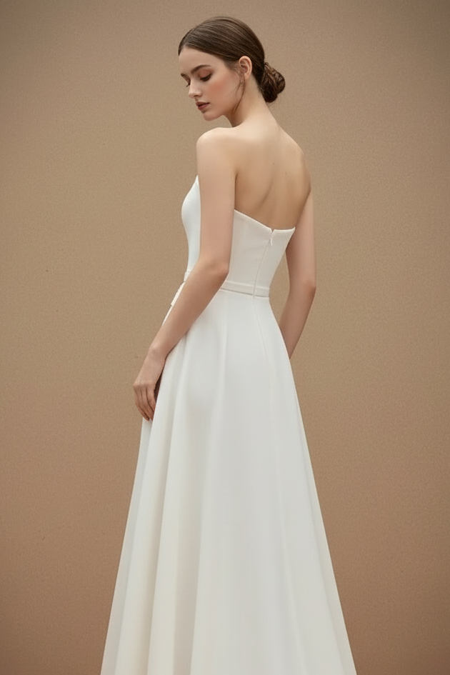 ウエストタックドレープビスチェロングドレス［m128］