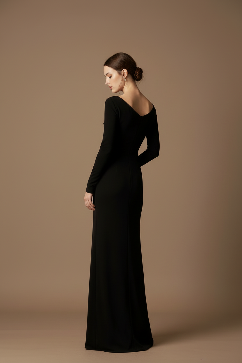 モードワンショルダー・ロングドレス[m238]