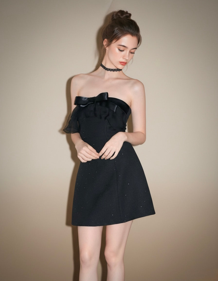 グリッターツイードビスチェドレス［m148］