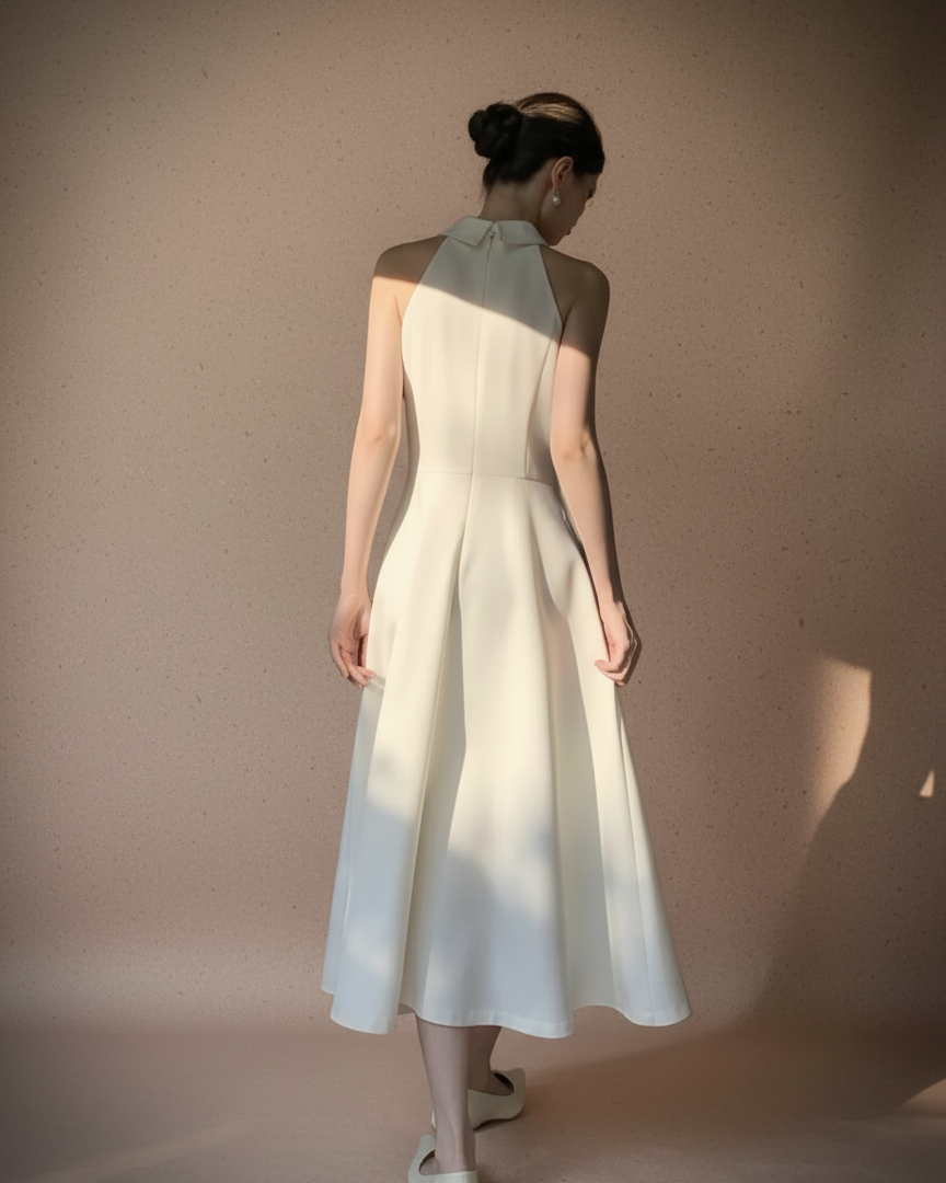 フレンチホルターネックロングドレス［m189］