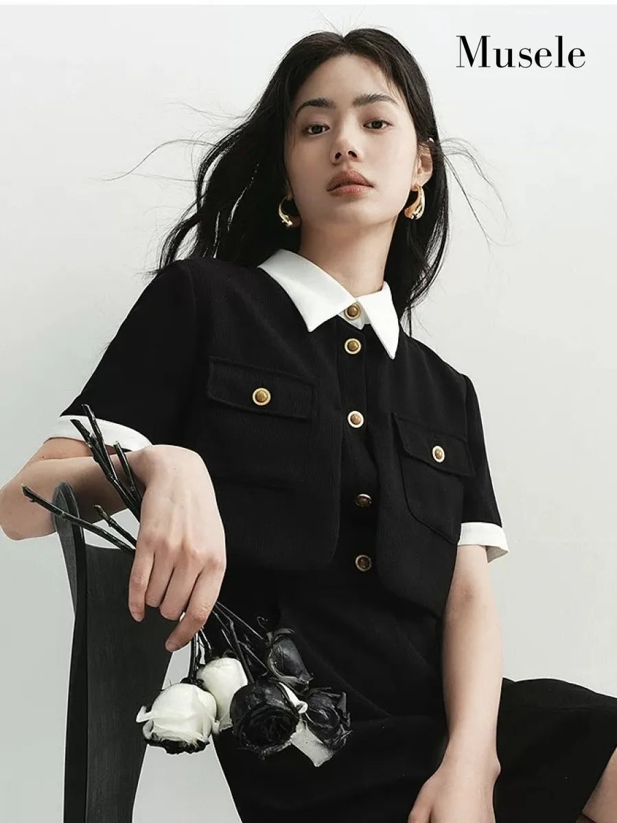 フェイクレイヤードショートドレス［m190］