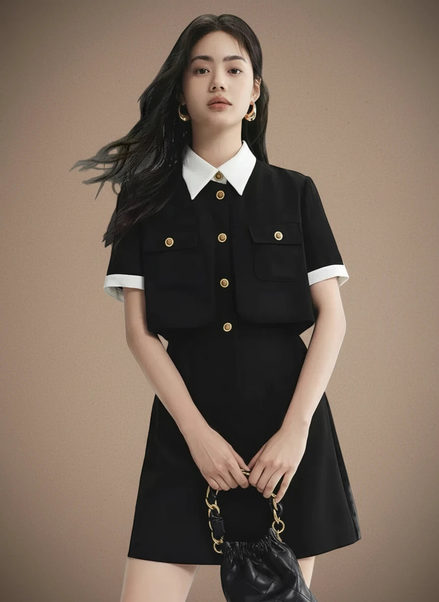 フェイクレイヤードショートドレス［m190］