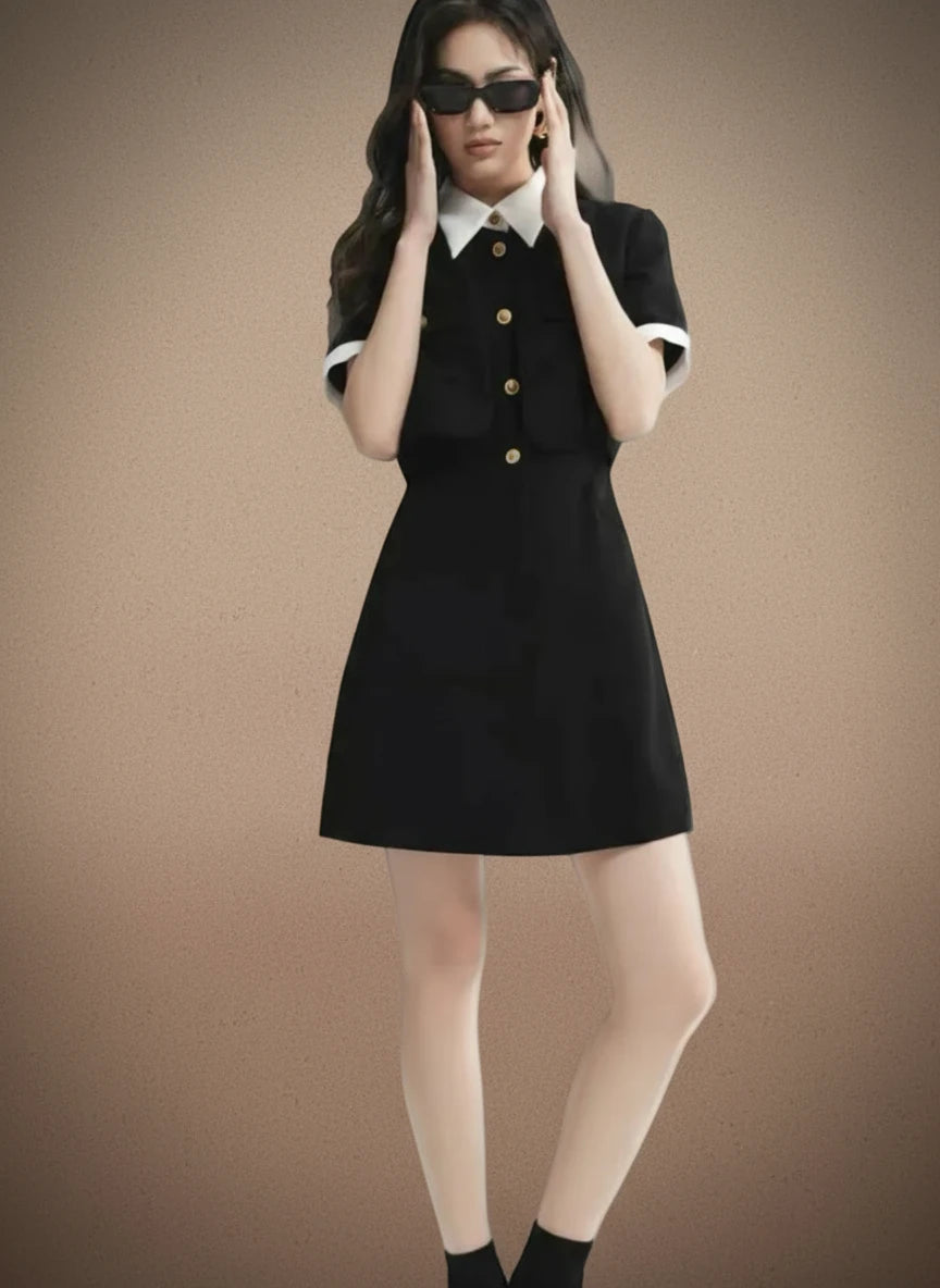 フェイクレイヤードショートドレス［m190］