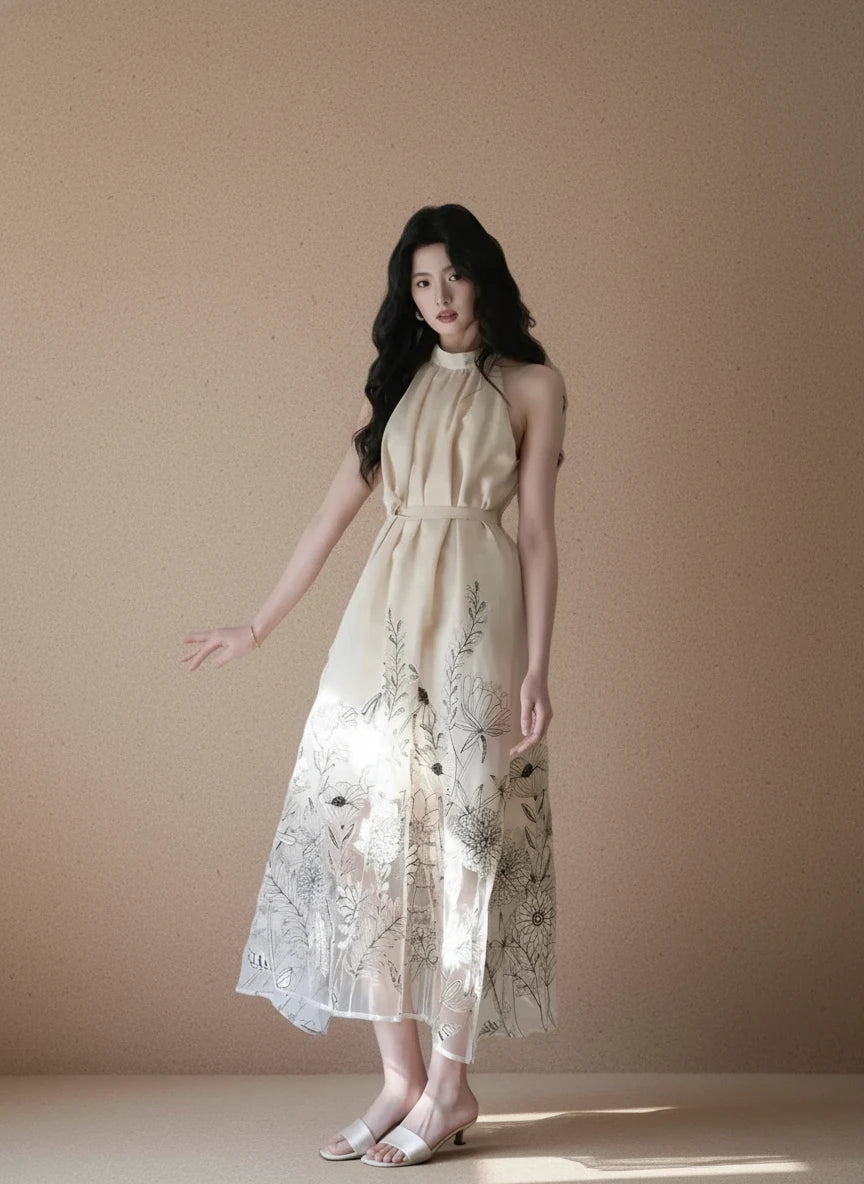 【新品未使用完売品♡】ハイネックシアーレースカットアウトミニドレス Ｓsize 新品未使用完売品♡】ハイネックシアーレースカットアウトミニドレス