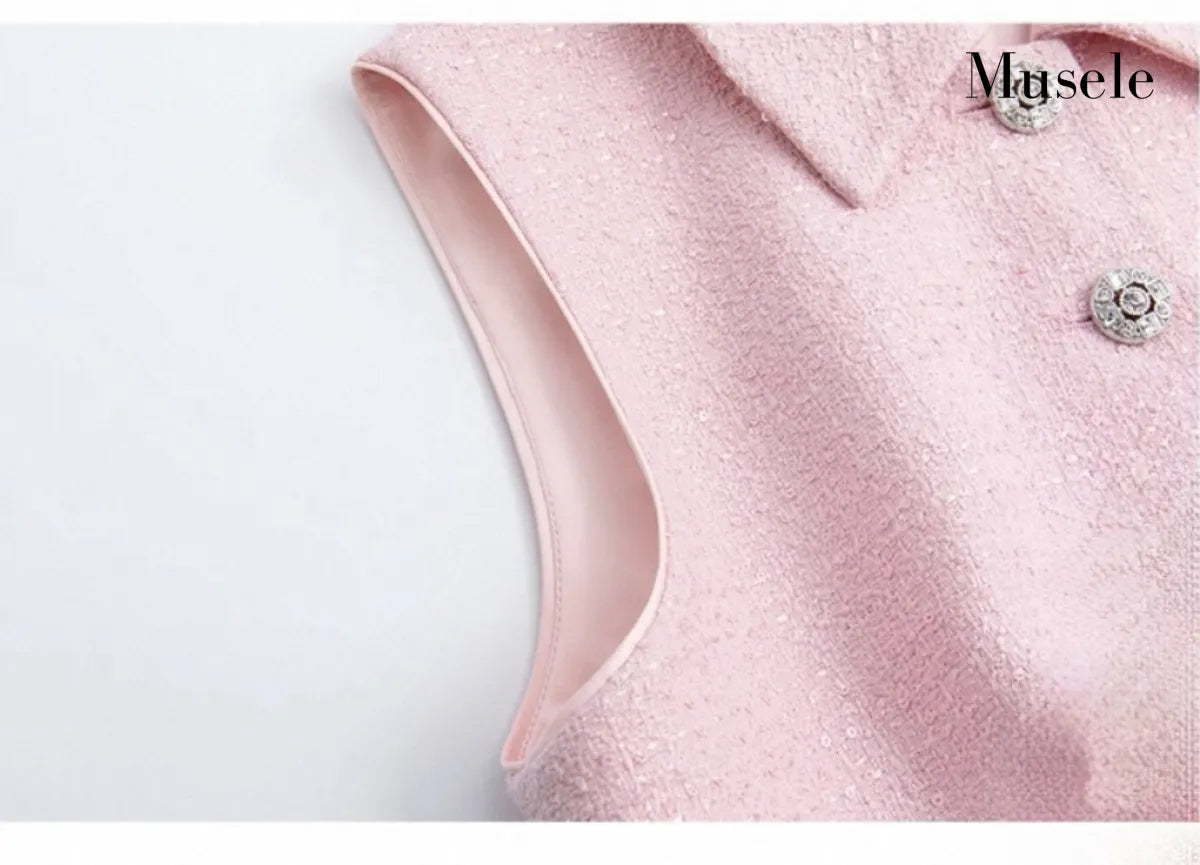 ノースリーブテーラードセットアップ［m192］