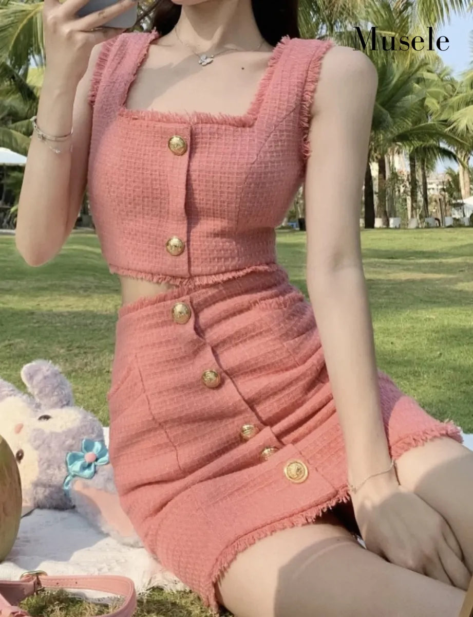 フリンジツイードセットアップ［m026］