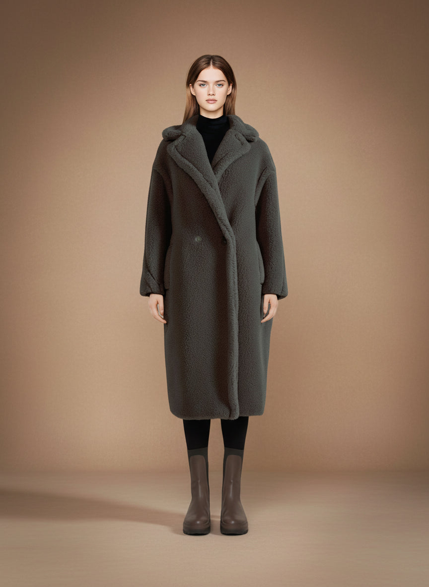 シアリングタッチ・オーバーロングコート[m211]