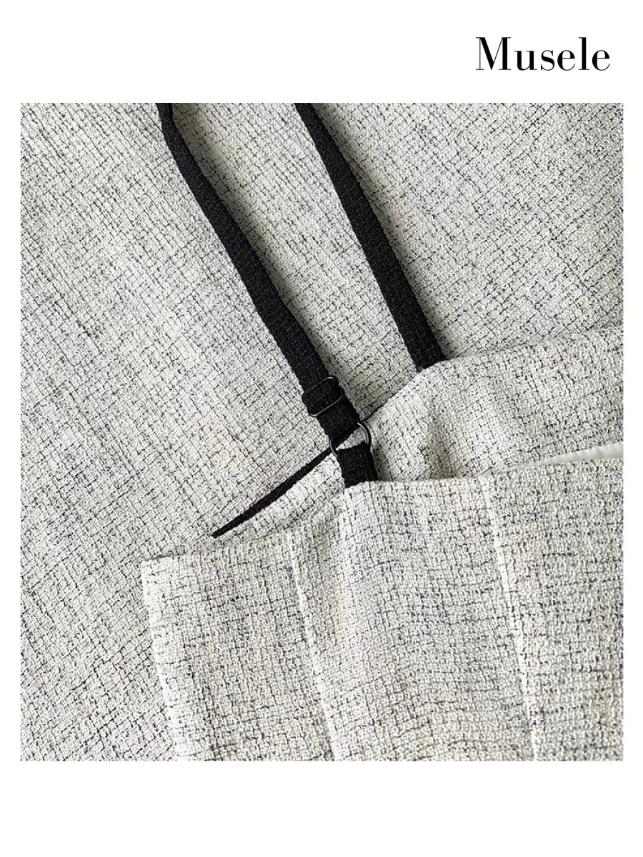 モダンクラシックツイードライクドレス［m138］