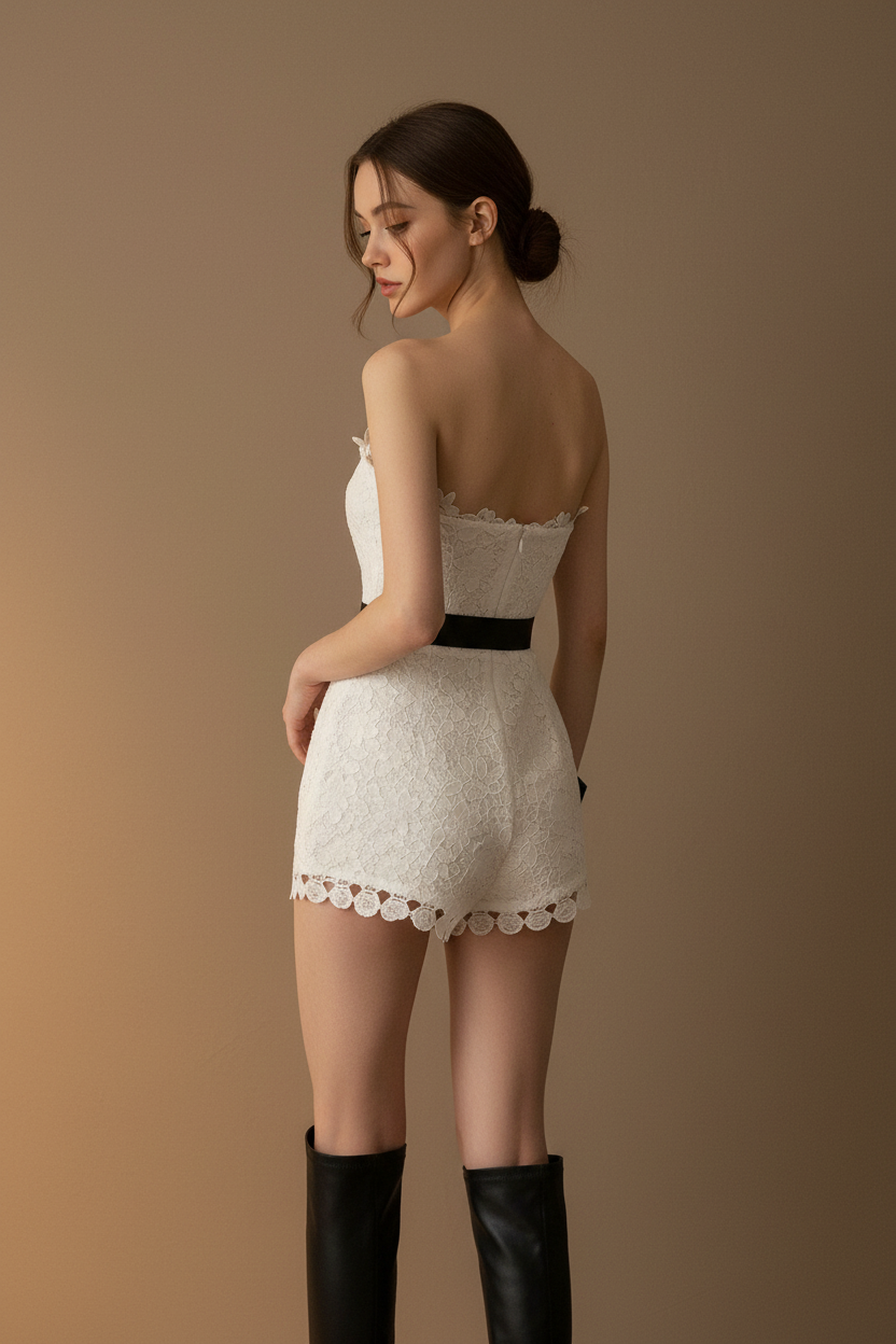 フラワーレース・ミニドレス[m239]