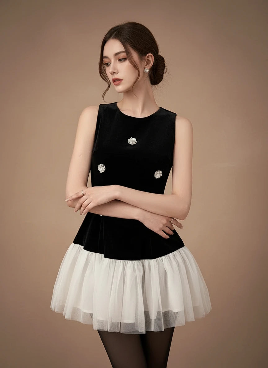 ビジュードッキングミニドレス［m142］