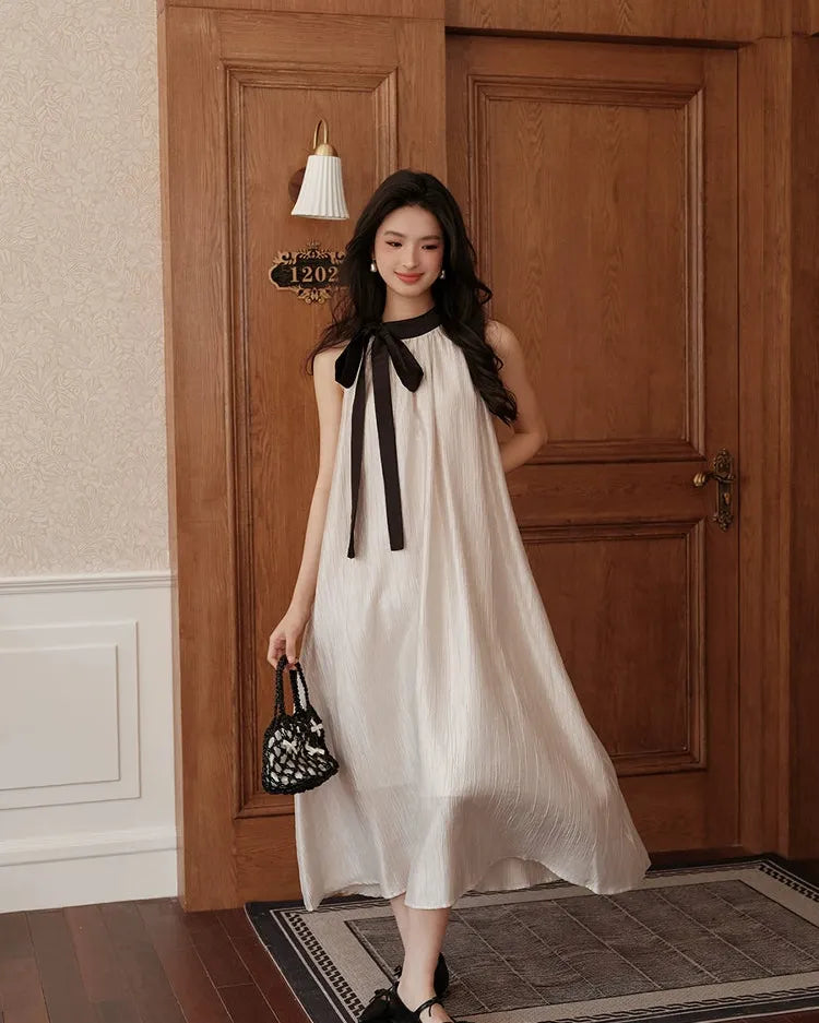 エアリーボウタイロングドレス［m141］