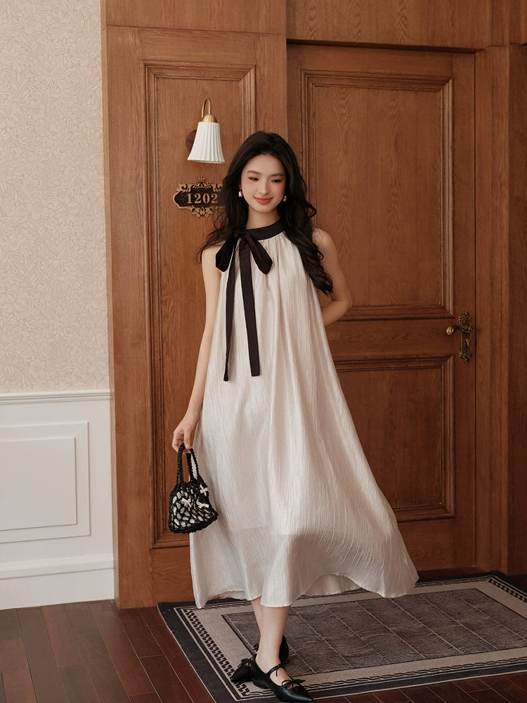 エアリーボウタイロングドレス［m141］