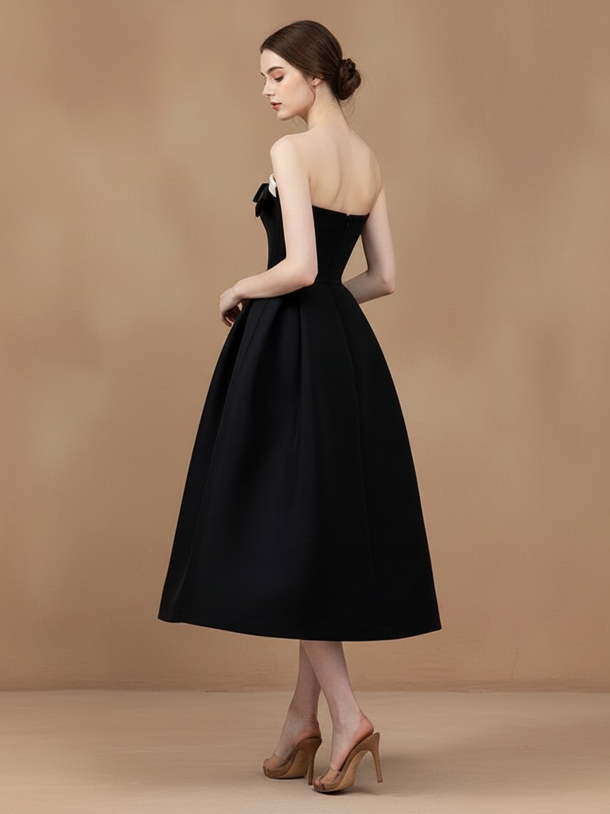 オフショルダーバイカラーロングドレス［m118］