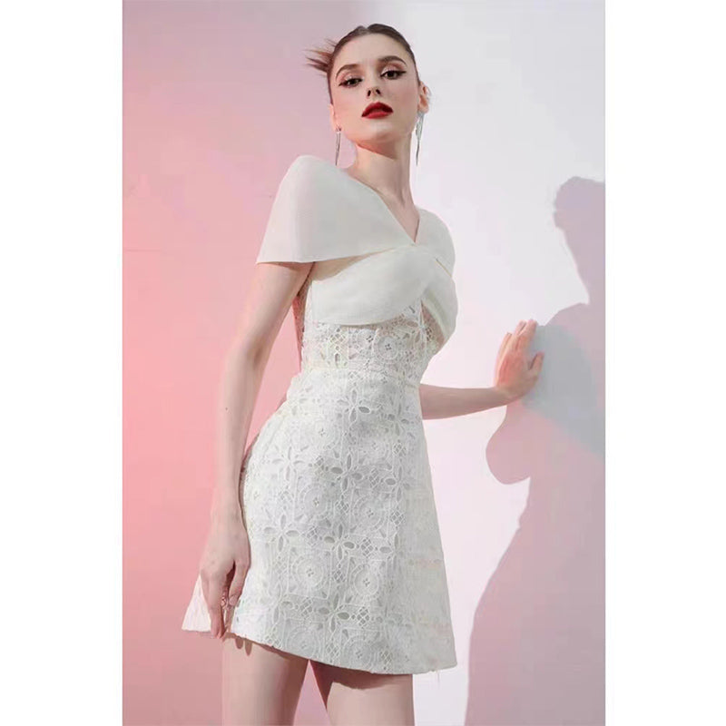 ボウディテールレースミニドレス［m112］