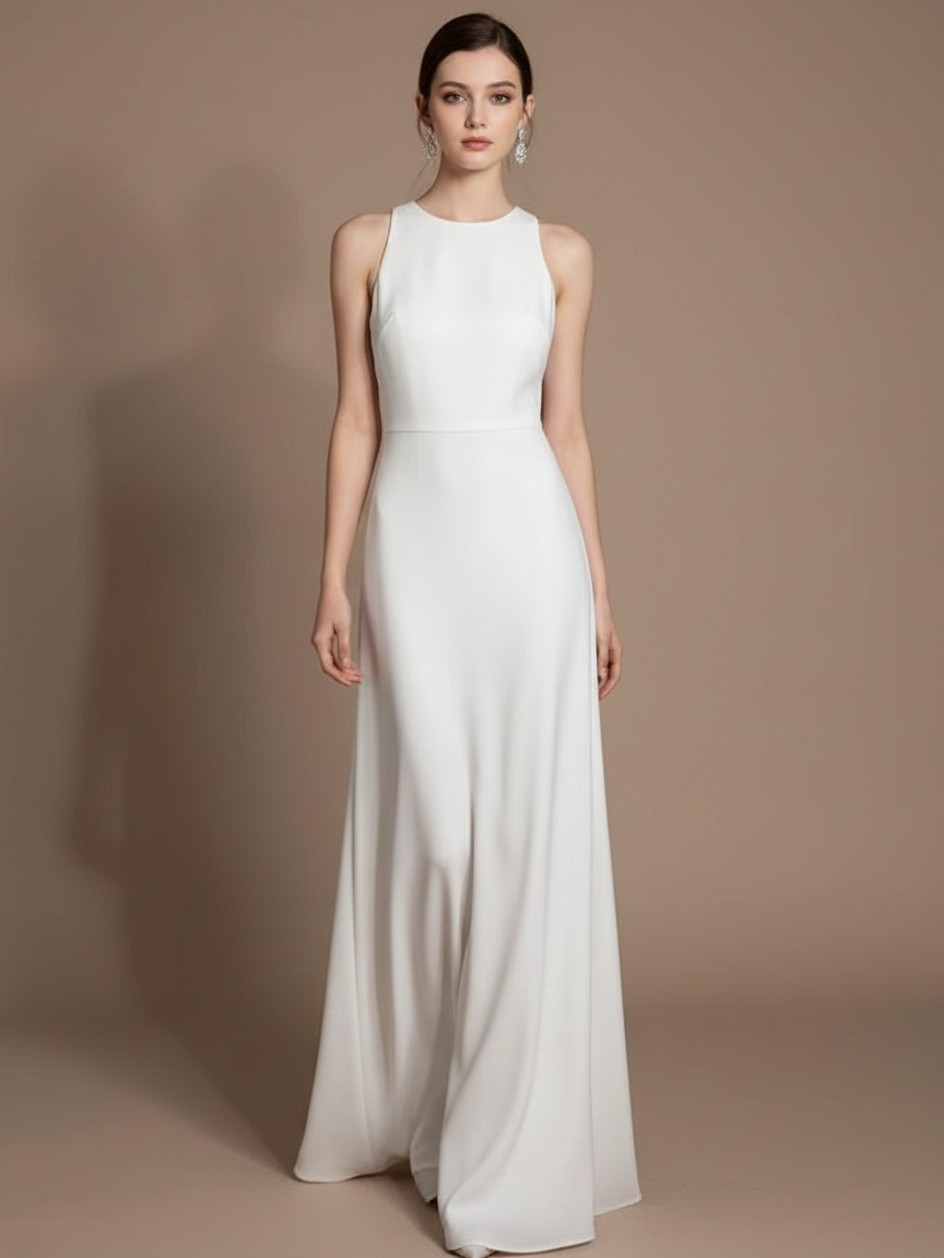 バックリボンカットアウトロングドレス［m116］