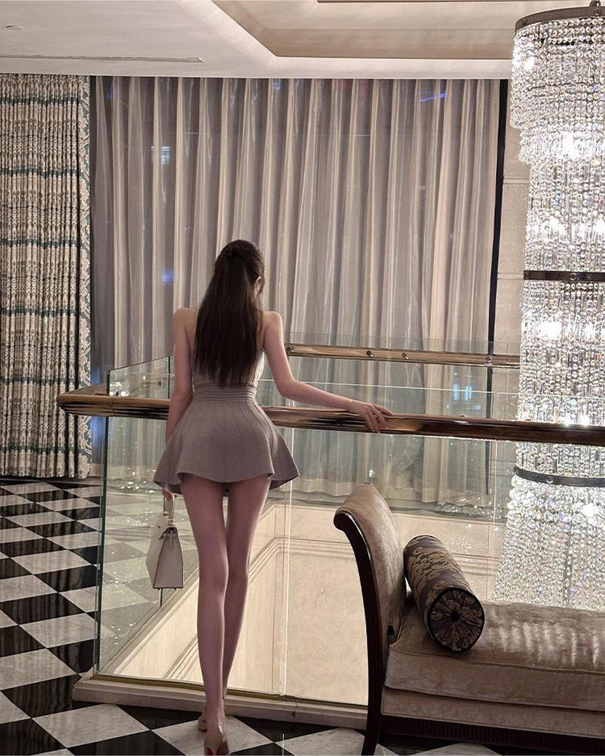 オフショルダー プリーツニット ミニドレス［m012］