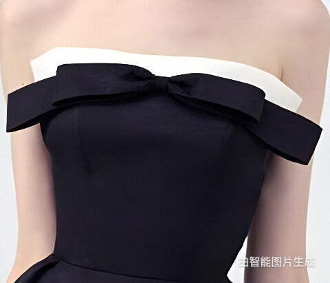 オフショルダーバイカラーロングドレス［m118］